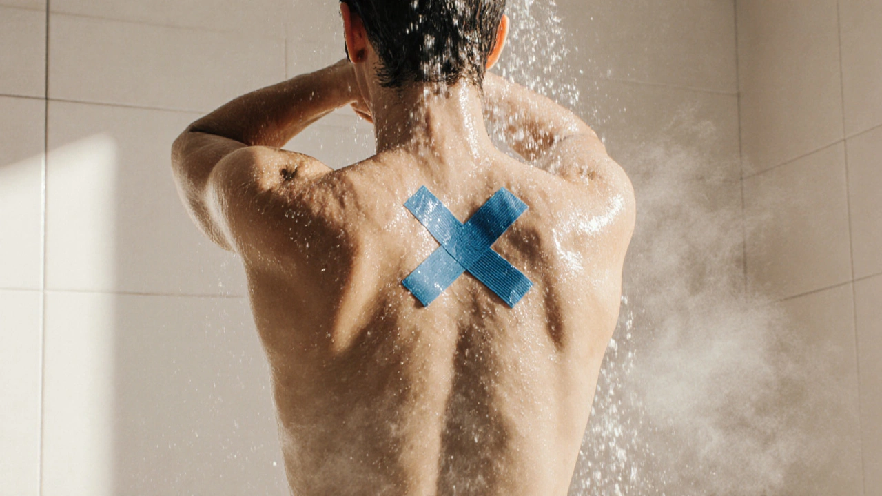 Jak se sprchovat s tejpem: praktický návod bez poškození lepidla