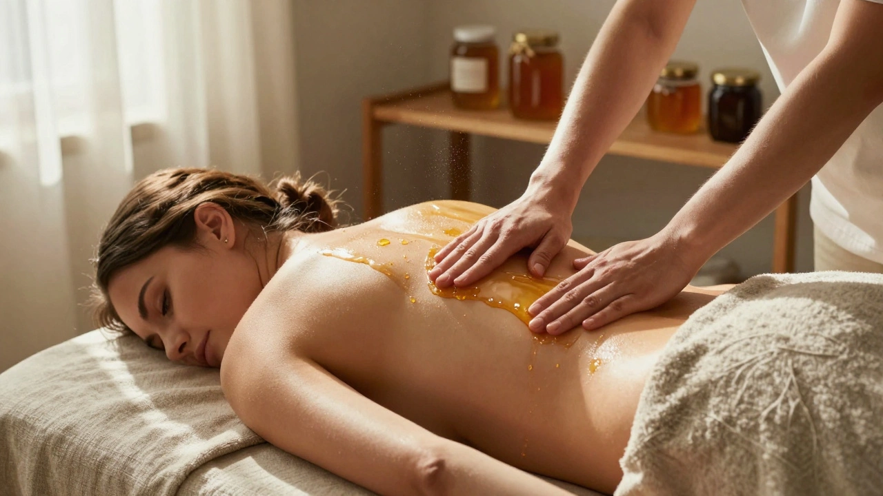 Medová masáž: Co to je a proč je tak populární v péči o tělo
